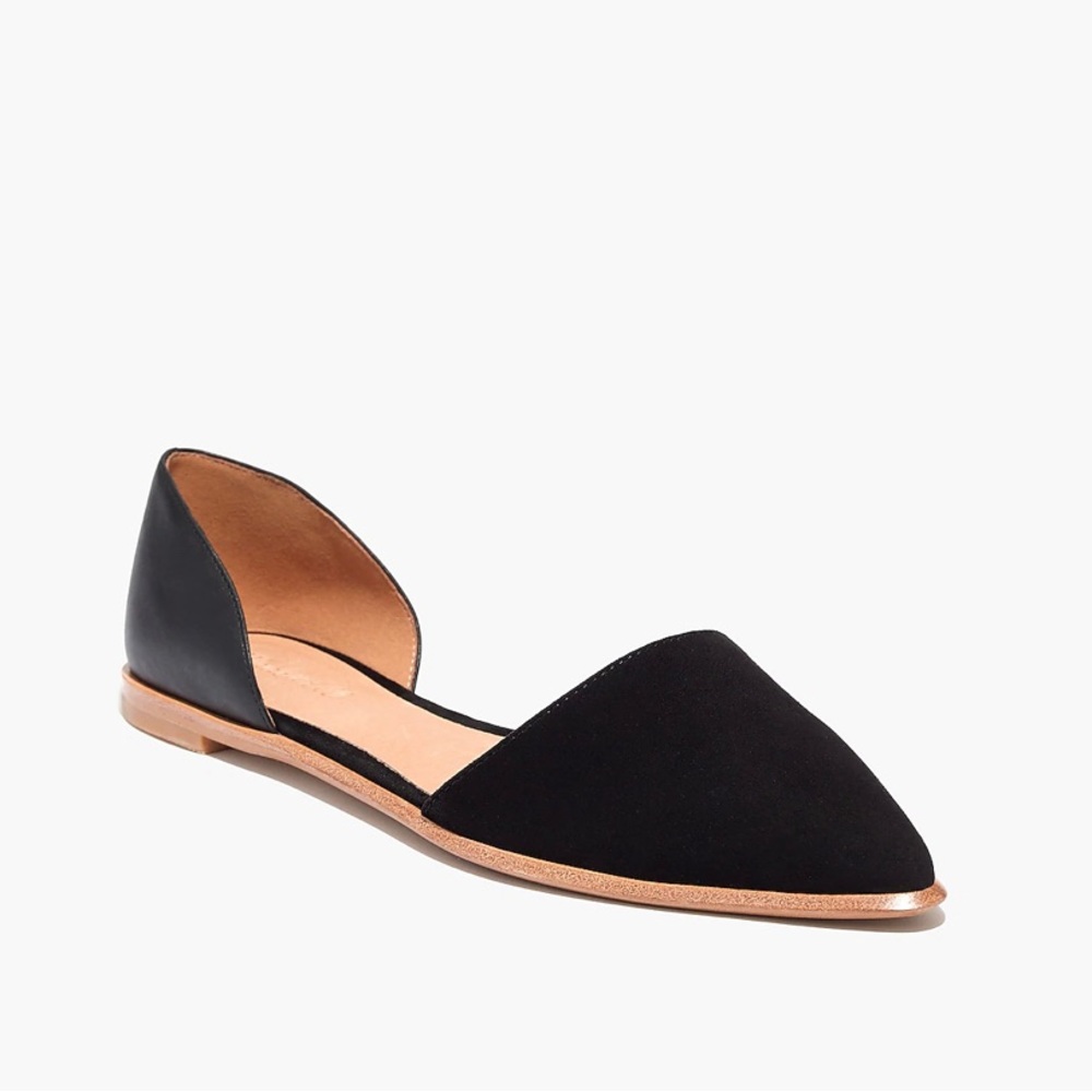 Madewell D’Orsay flat in leather and suede